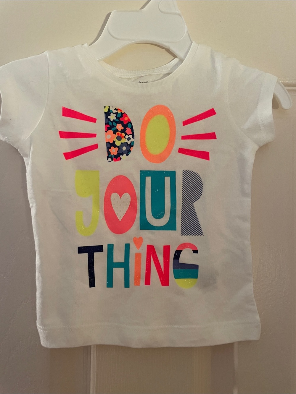 Do Your Thing White Graphic Kids Tee Carters 6mon New